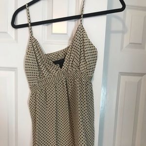 Silk polka dot tank